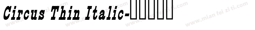 Circus Thin Italic字体转换